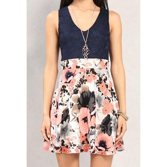 One Shoulder Short Dresses with Lace Bodice Papaya Plus Size
